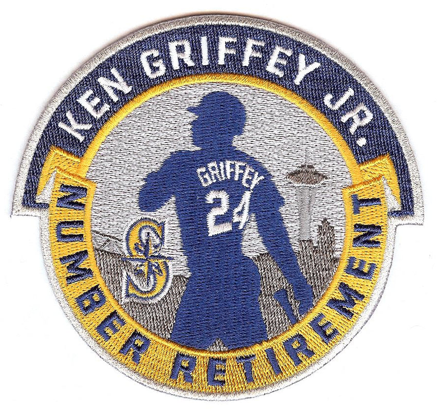 Ken Griffey Jr. Number Retirement Patch (Navy/Gold)