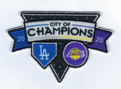 Dodgers and Lakers Dual Champions City of Champions Patch