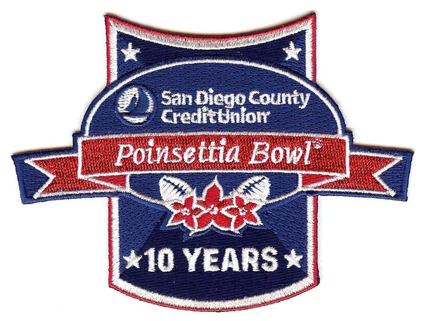 San Diego County Credit Union Poinsettia Bowl 10 Years Patch