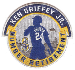 Ken Griffey Jr. Number Retirement Patch (Navy/Gold)