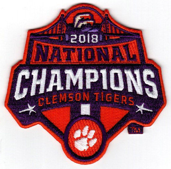 2018 Clemson Tigers National Champions Patch