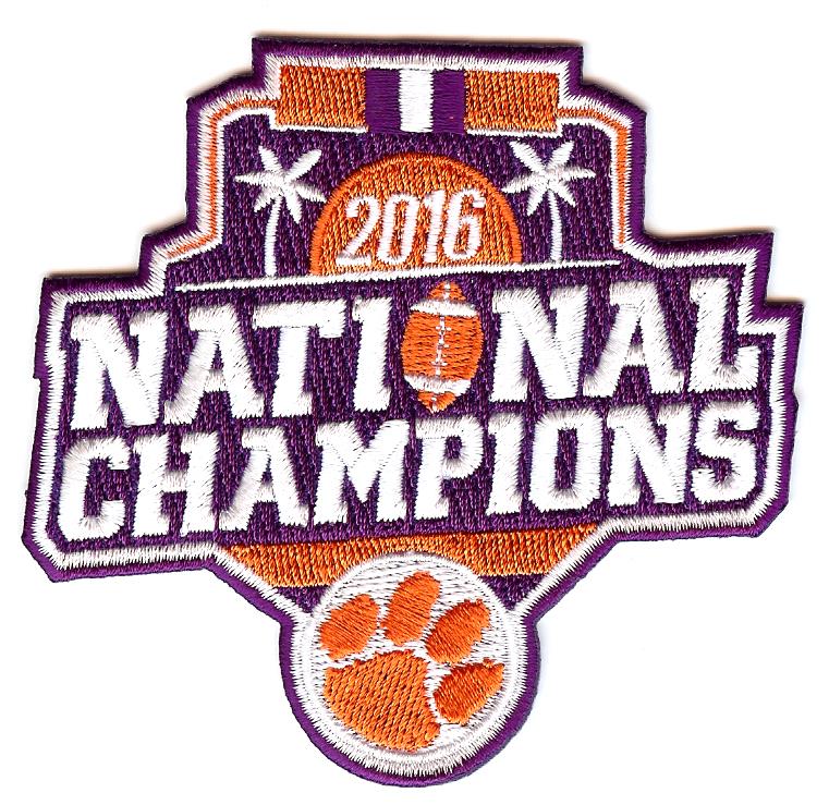 2016 Clemson Tigers National Champions Patch