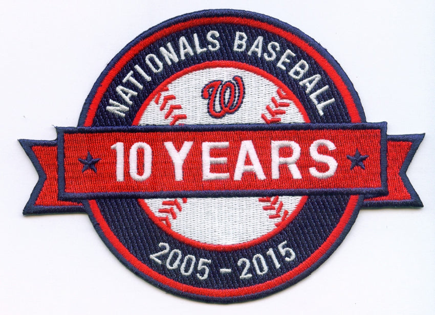 Washington Nationals 10 Year Anniversary Patch