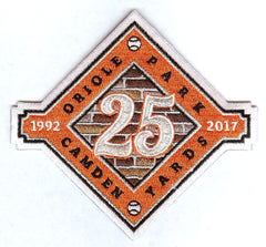Baltimore Orioles Camden Yards Park 25 Years Patch