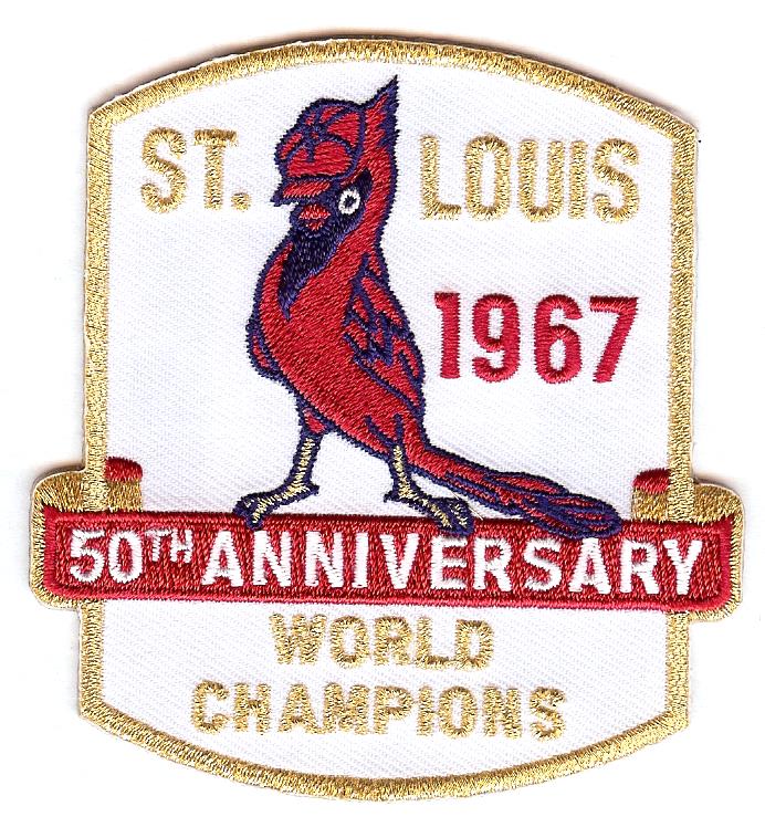 St. Louis Cardinals 1967 World Champs 50th Anniversary Patch