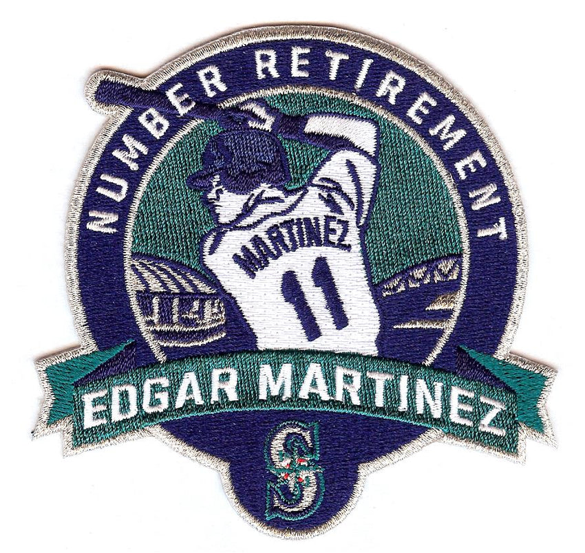 Edgar Martinez Number Retirement Patch (Navy/Teal)