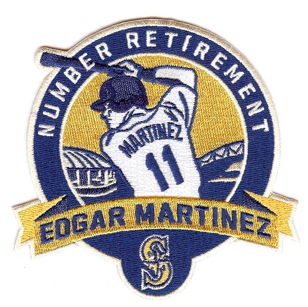 Edgar Martinez Number Retirement Patch (Navy/Yellow)