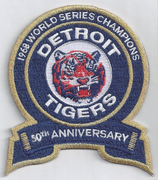 Detroit Tigers 1968 World Series Champions 50th Anniversary Patch
