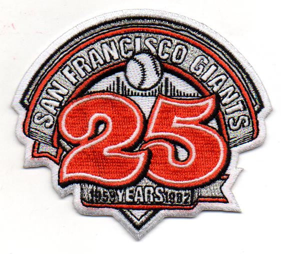 San Francisco Giants 25th Anniversary Patch