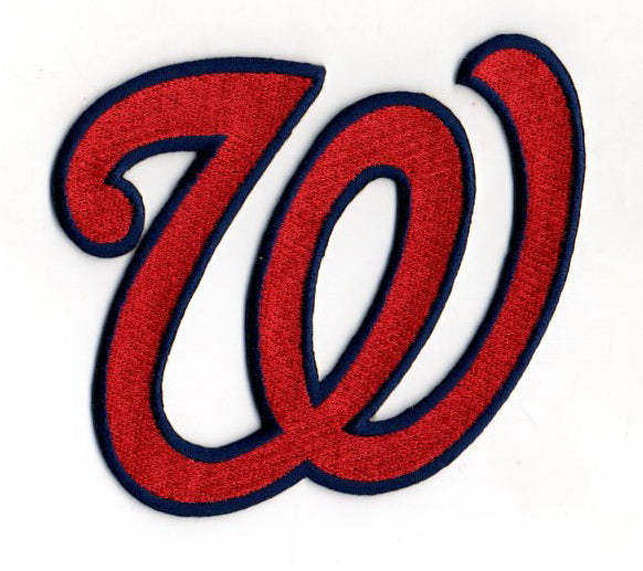 Washington Nationals W Hat Logo Patch Red  The Emblem Source