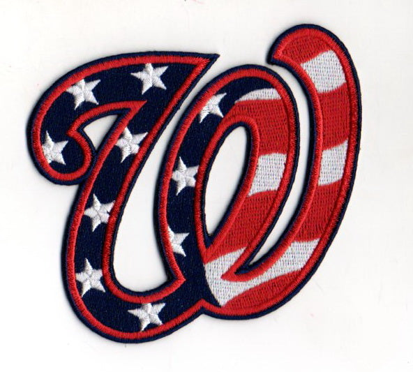Washington Nationals "W" Hat Logo Patch (Stars & Stripes)
