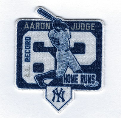 Aaron Judge 62 Home Runs Collector Patch