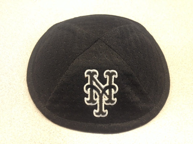 New York Mets Black and White Logo Kippah